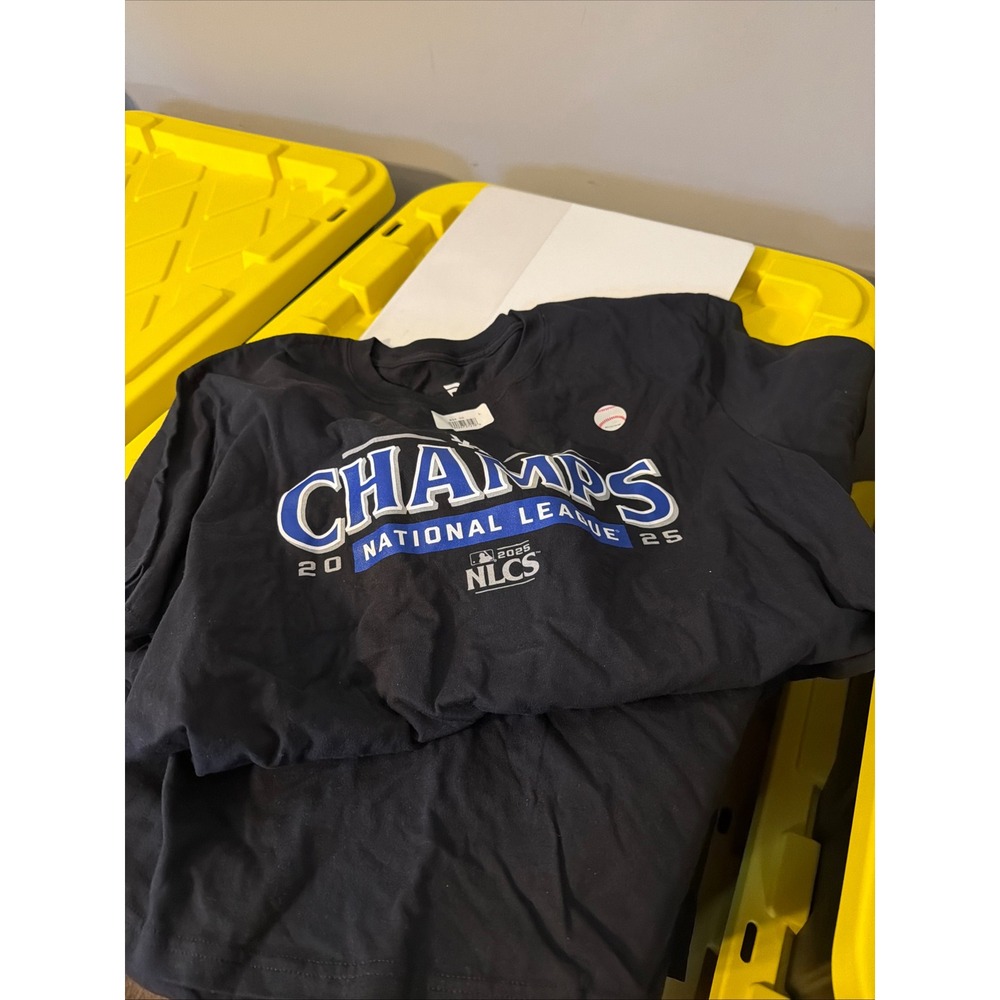 Fanatics Los Angeles Dodgers NLCS Champions 2025 Baseball T Shirt large NWT